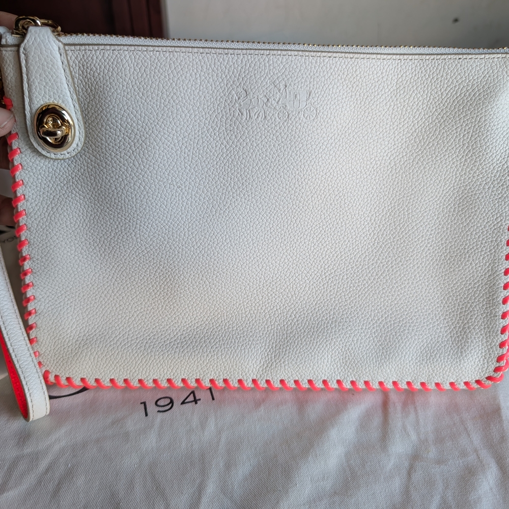 Coach Whipstitch Turnlock Wristlet